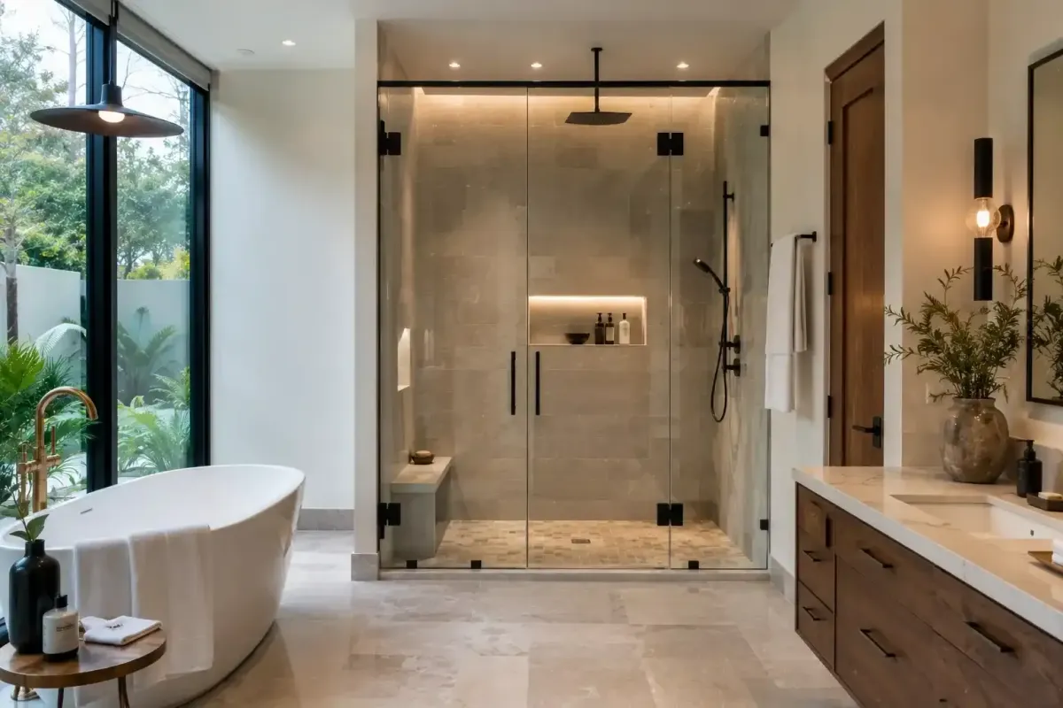 Retail shower doors vs custom