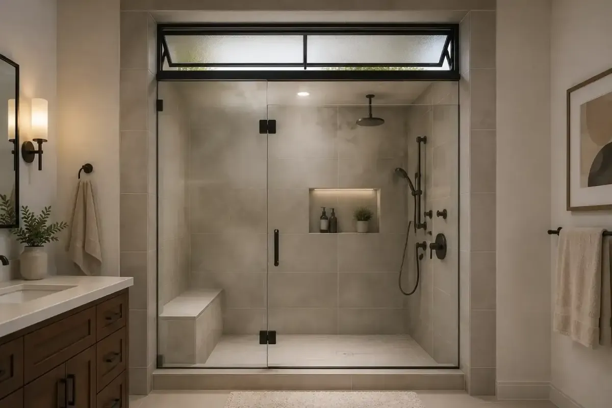Glass transom window