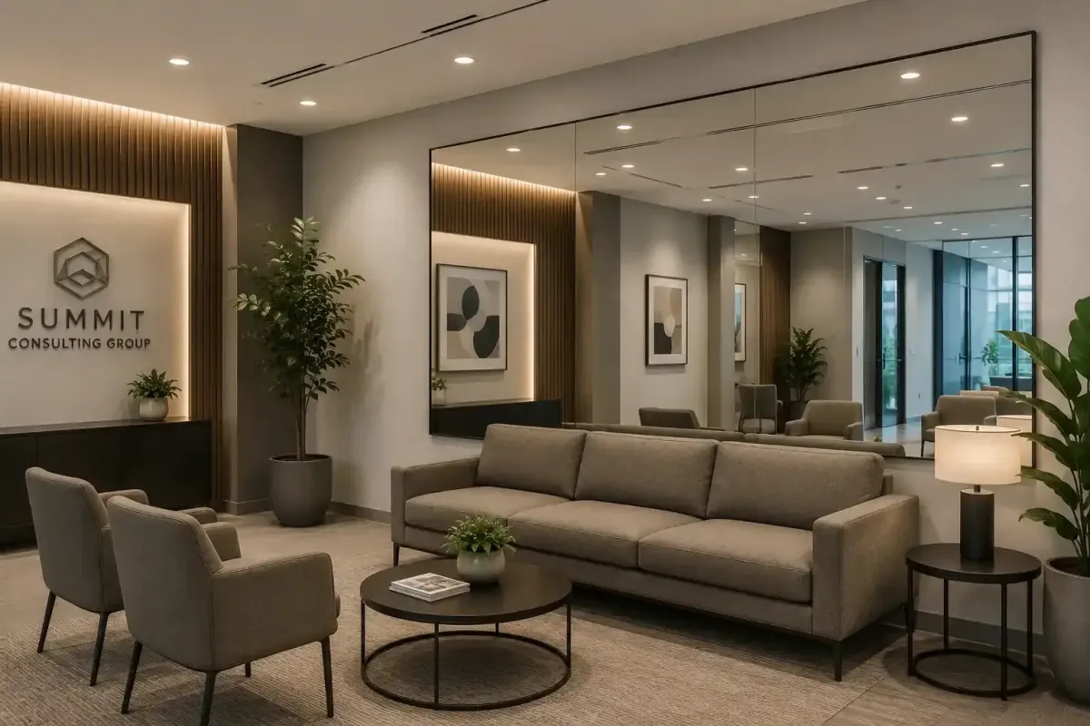 Commercial office mirrors