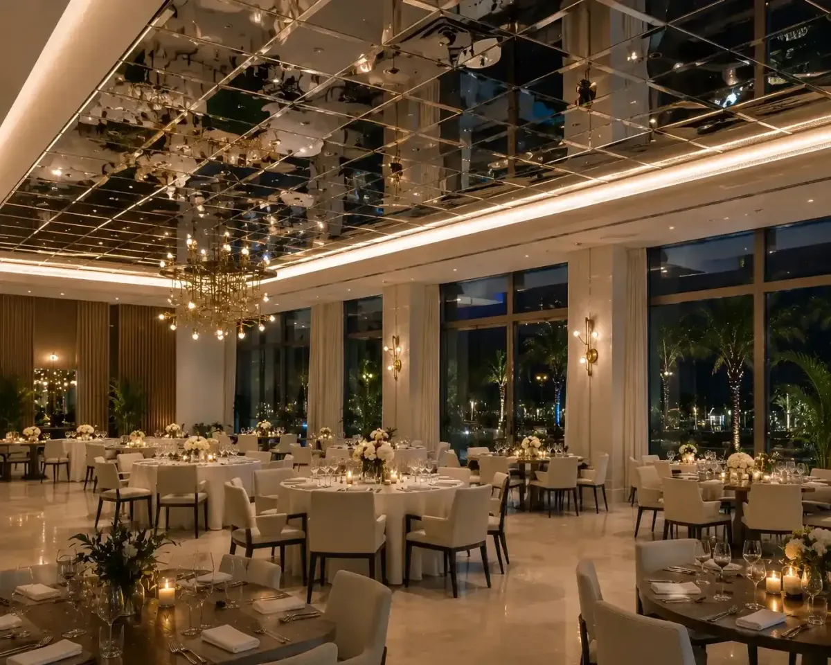  Commercial mirrored ceiling