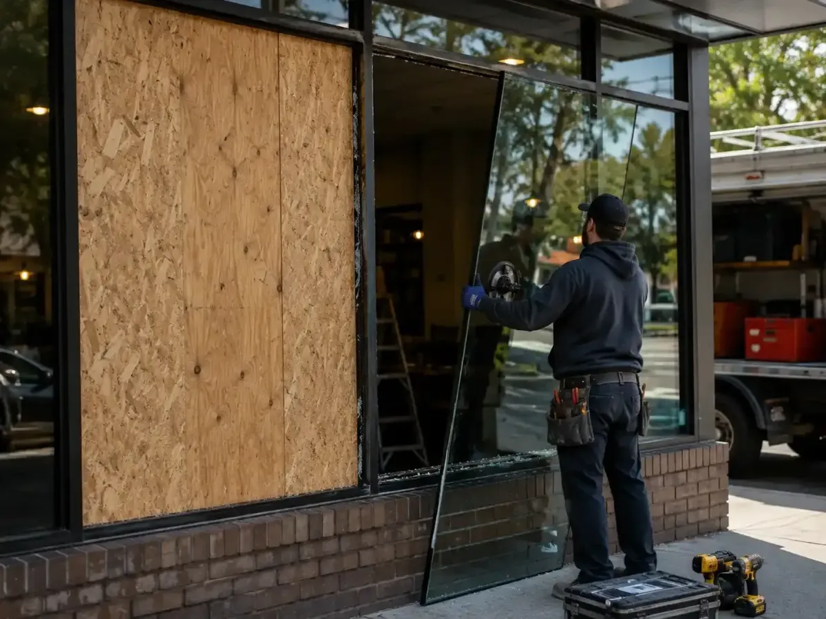  Emergency glass board up
