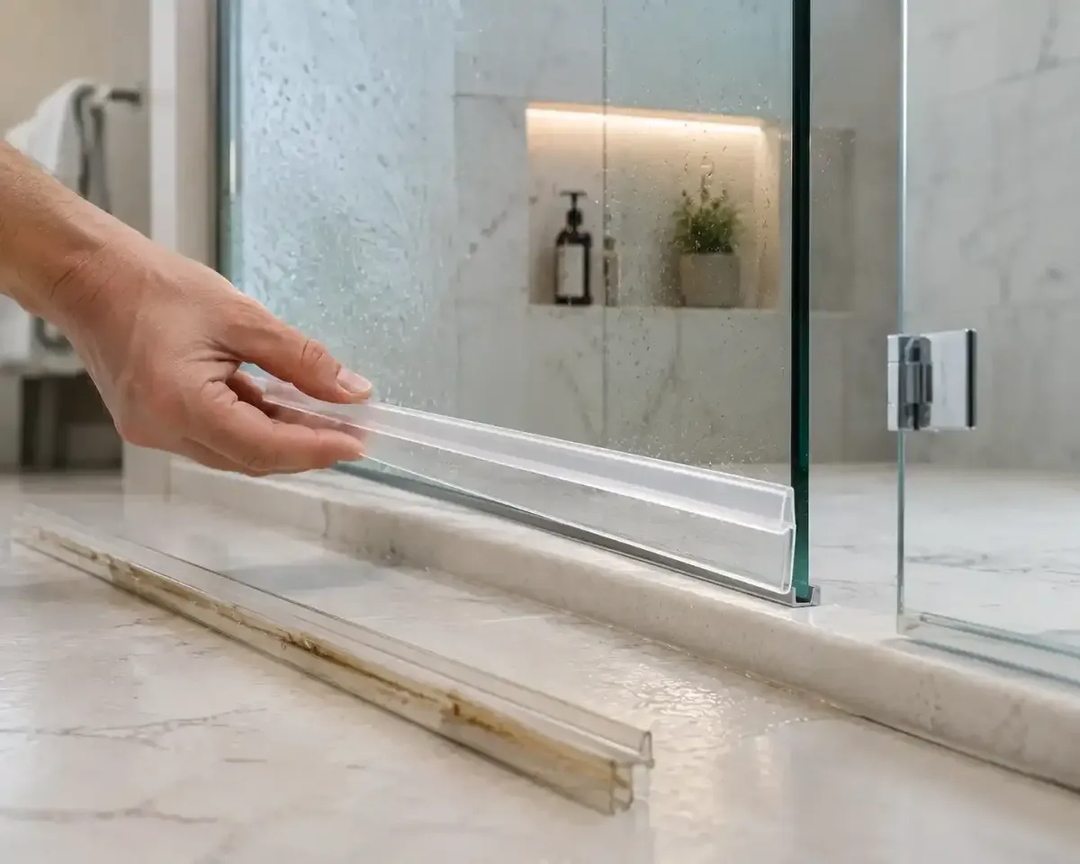 Shower door sweep replacement