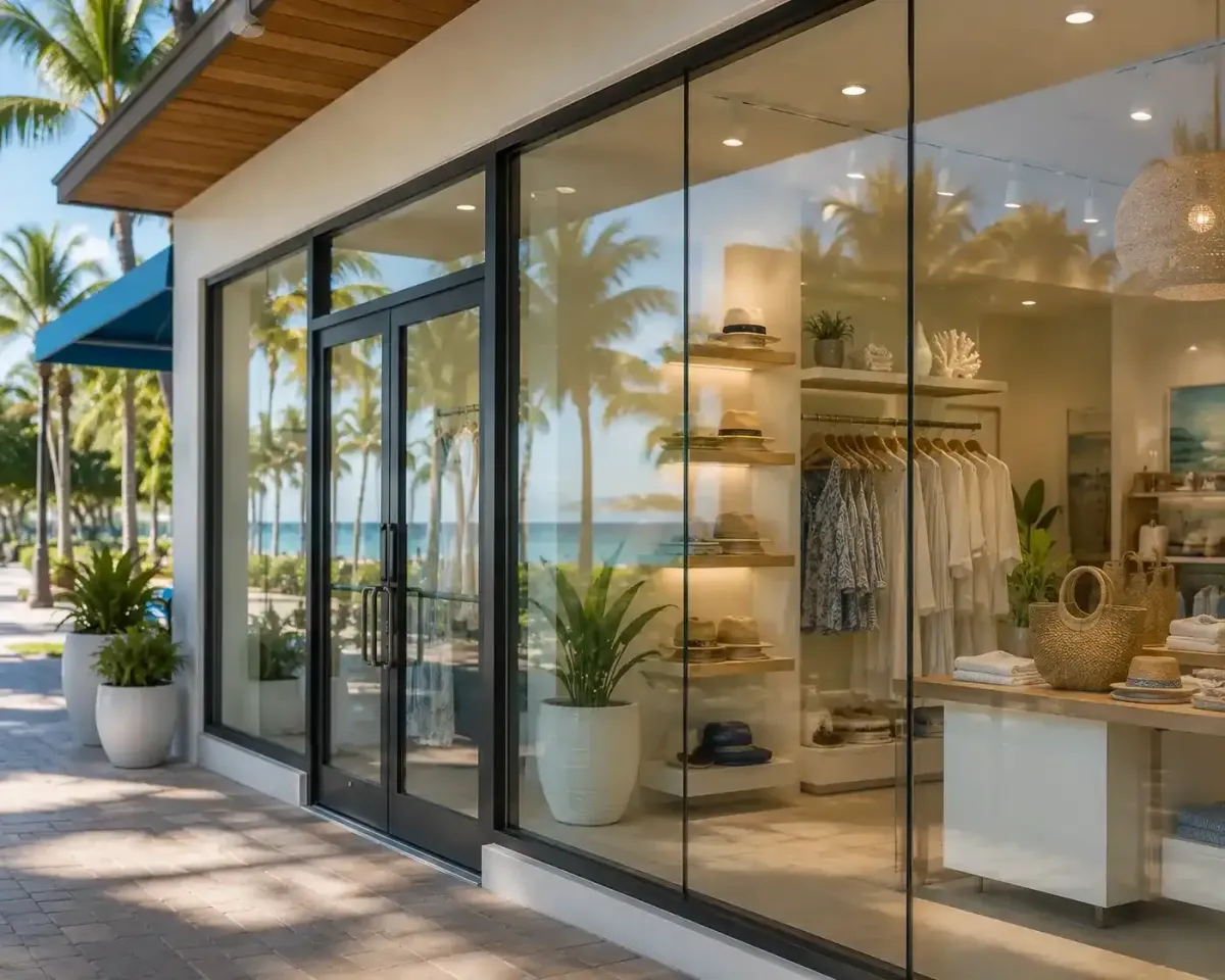 Fort Myers Beach retail glass 