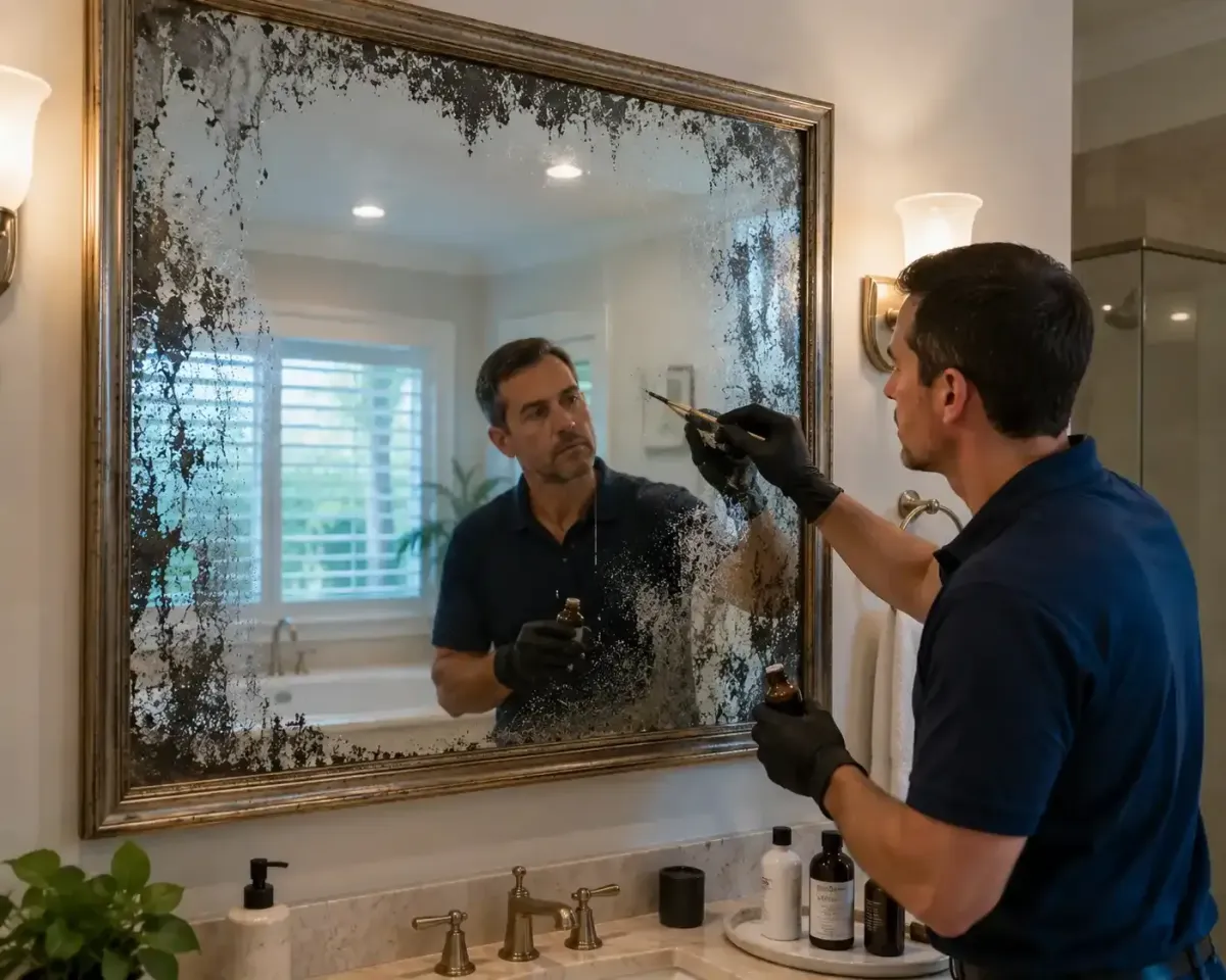 Mirror silver rot repair