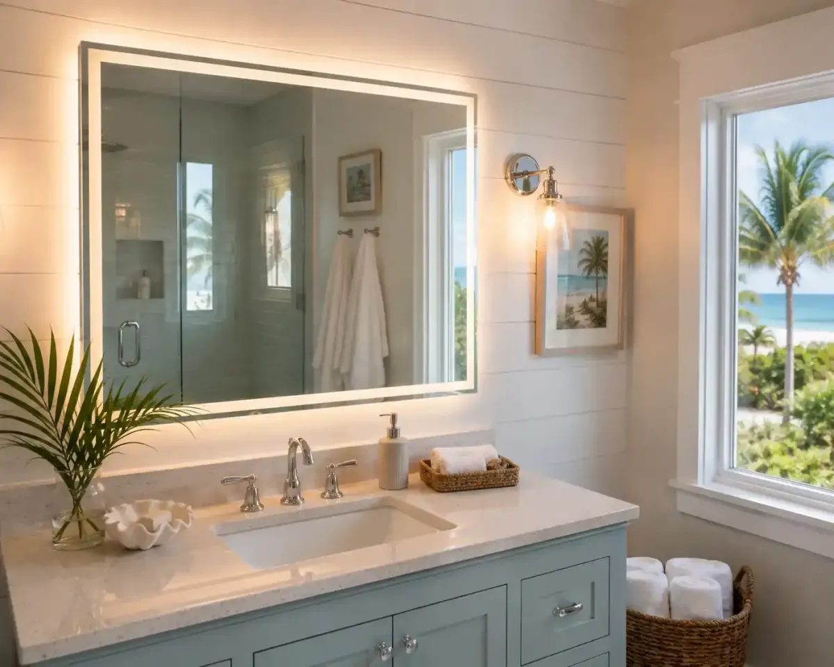 Captiva Island bathroom mirrors