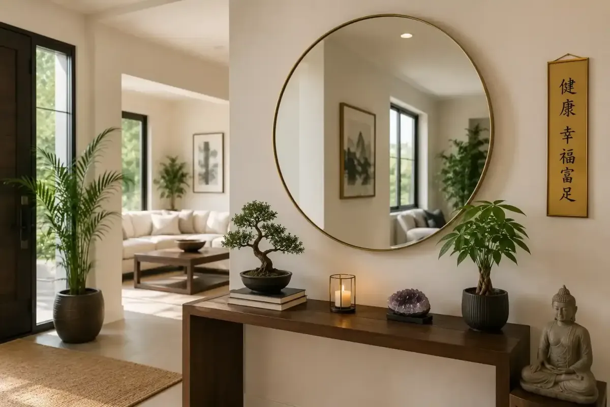 Feng shui mirror placement