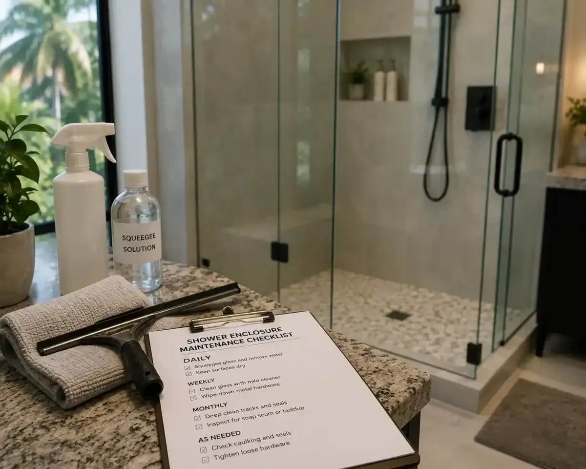 shower enclosure maintenance in Florida