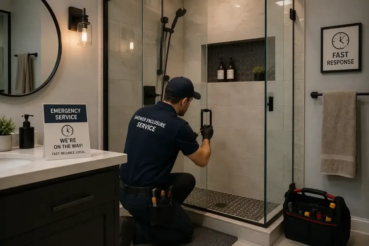 emergency shower enclosure