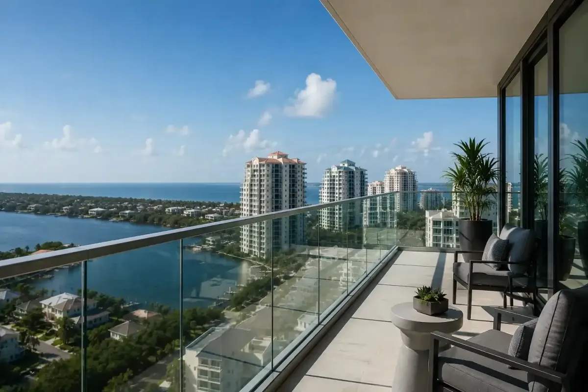 Bonita Springs glass railing