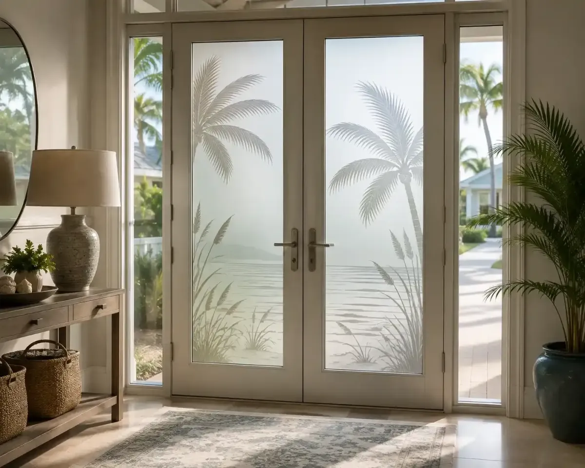 Sanibel Island entry glass