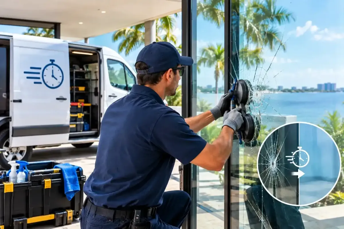 emergency custom glass feature