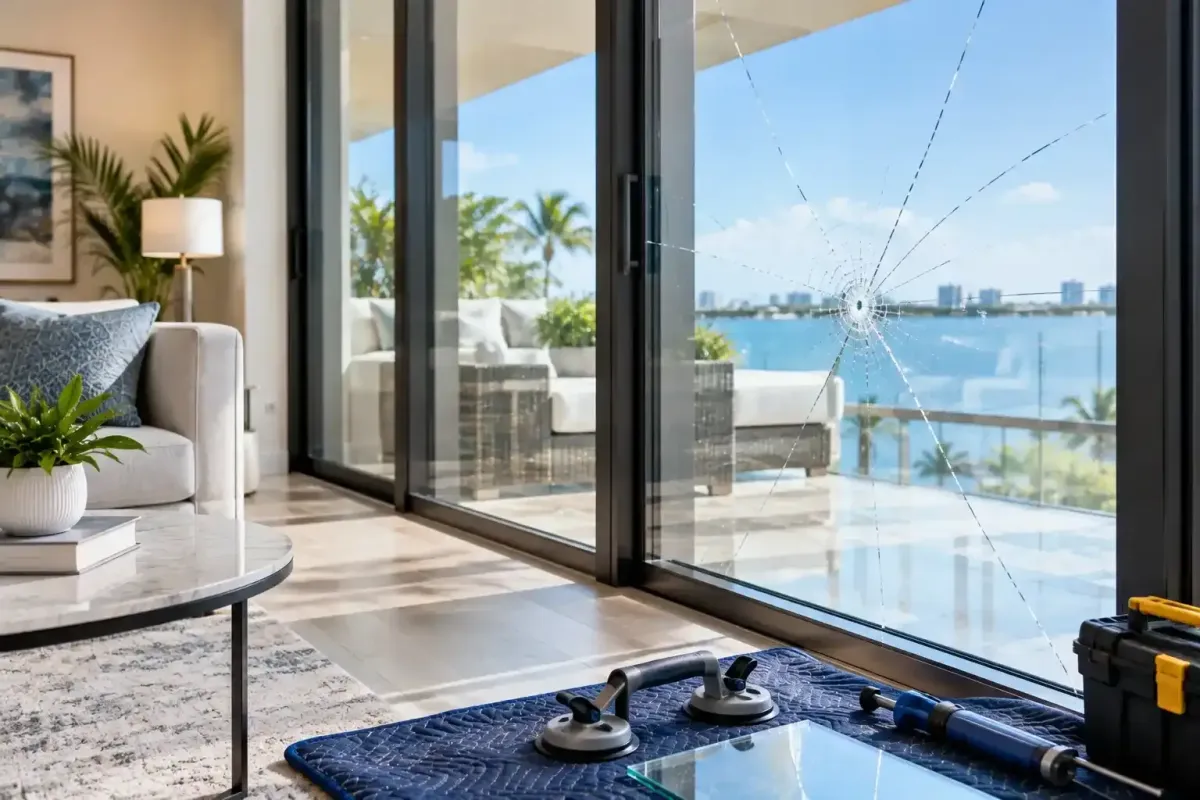 Marco Island glass repair case study