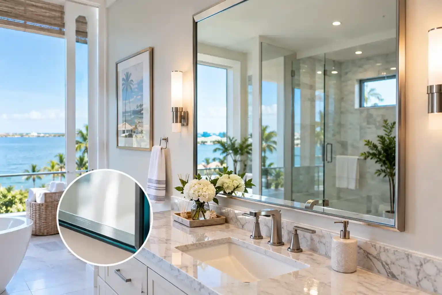 Hurricane code residential mirror in Naples  