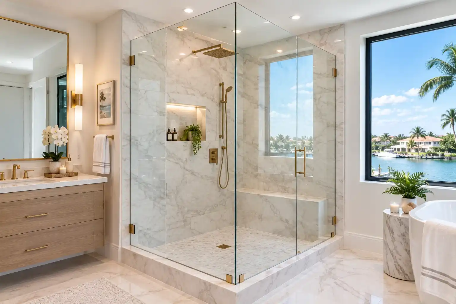 Shower enclosure in Port Royal, Olde Naples