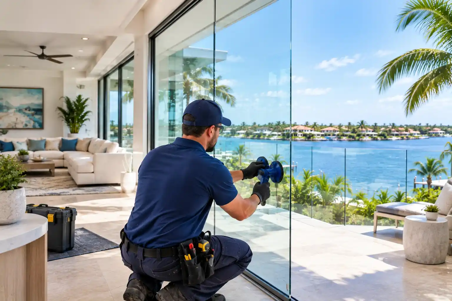  Hurricane code glass repair in North Naples