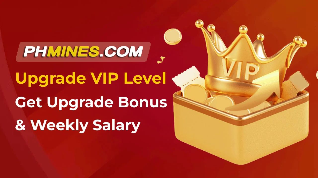 Illustration encouraging players to upgrade their VIP level at Phmines Casino.