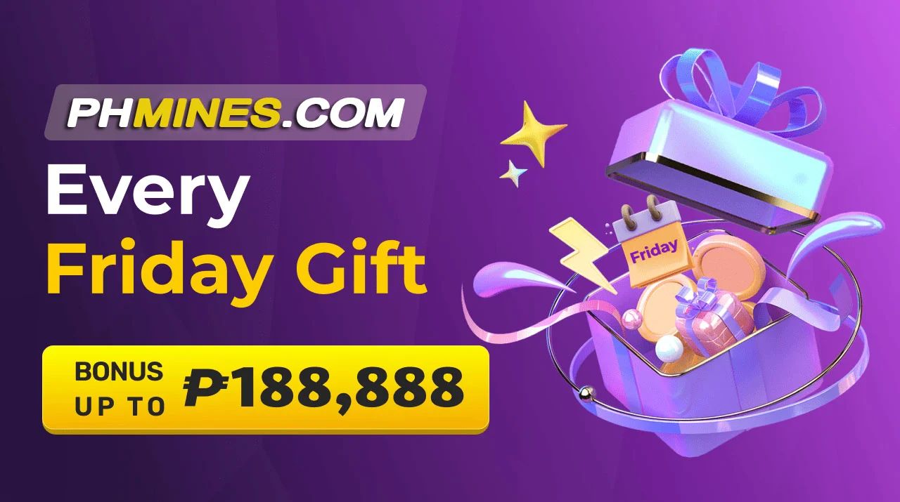 Promotional graphic for Everyday Friday Gift offer at Phmines Casino.