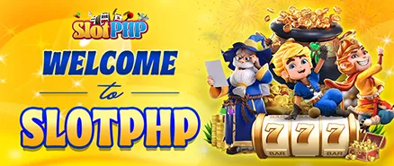 Exciting welcome bonus offer for new players at SlotPHP Casino, featuring vibrant graphics.