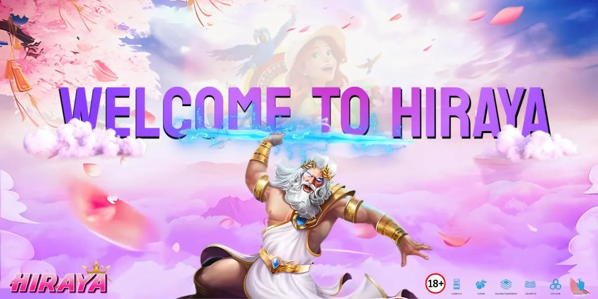 A banner displaying 'Welcome' to Hiraya888 Casino, inviting new players with a warm greeting and exciting offers.