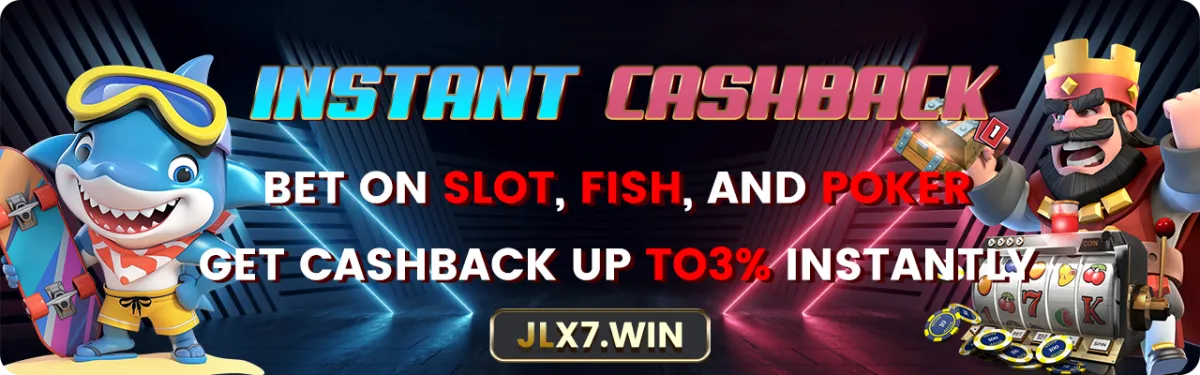 Instand cashback at Jxl7 casino.