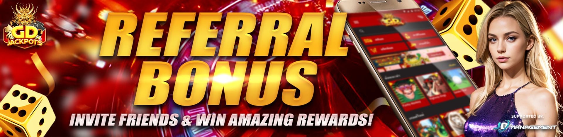 GD Jackpots Referral Bonus.