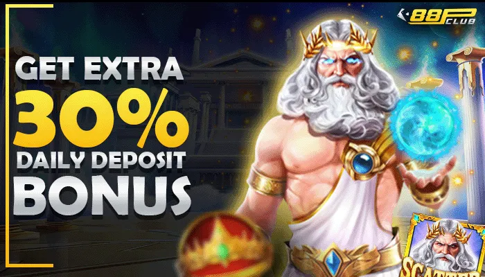 Get extra 30% Daily Deposit Bonus