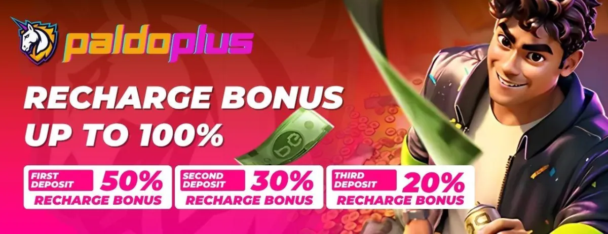 Paldo plus recharge bonus up to 100%.
