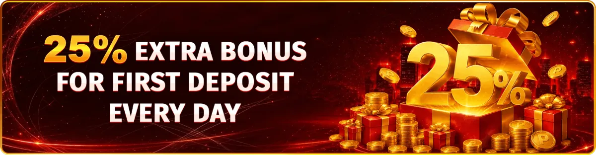 DDDPH 25% Extra bonus for every first deposit.