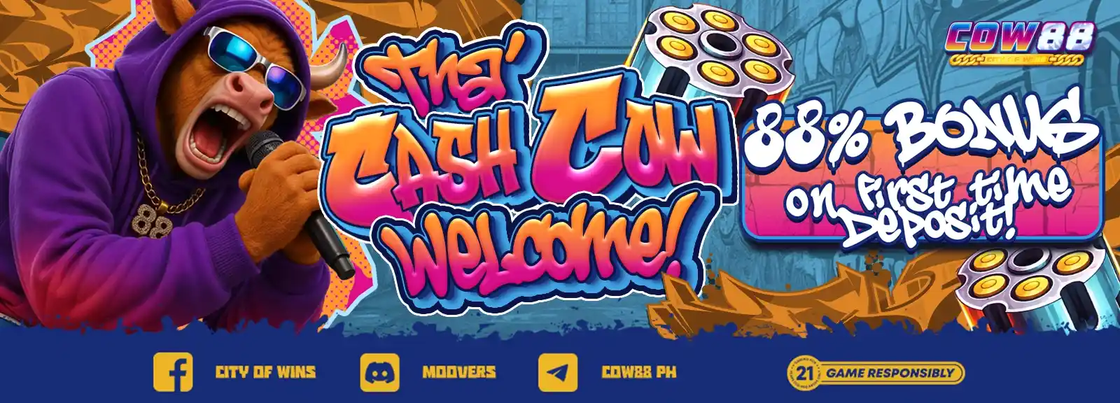 COW88 Daily login spin the lucky wheel and win!