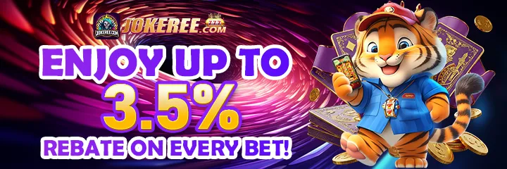 JOKEREE ENJOY UP TO 3.5% REBATE ON EVERYBET.