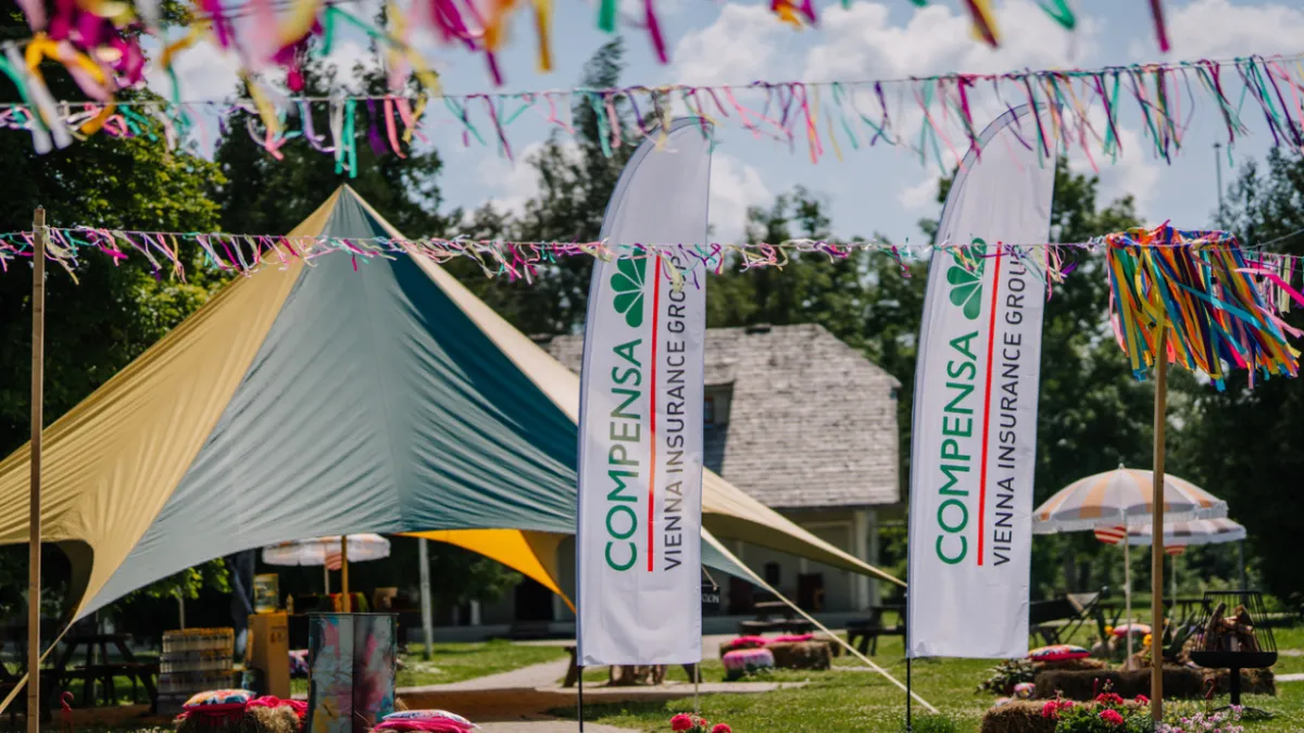 Fundraising event sponsor banners