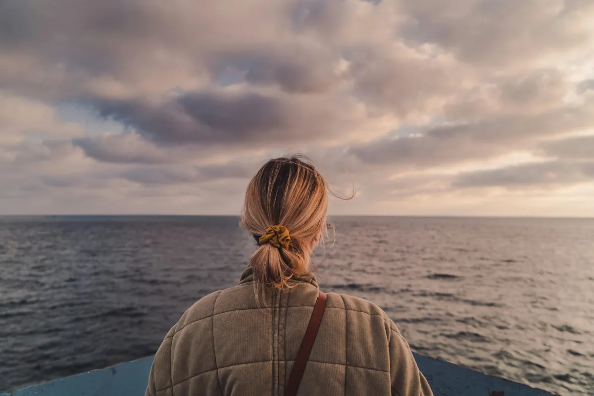 woman overlooking the ocean