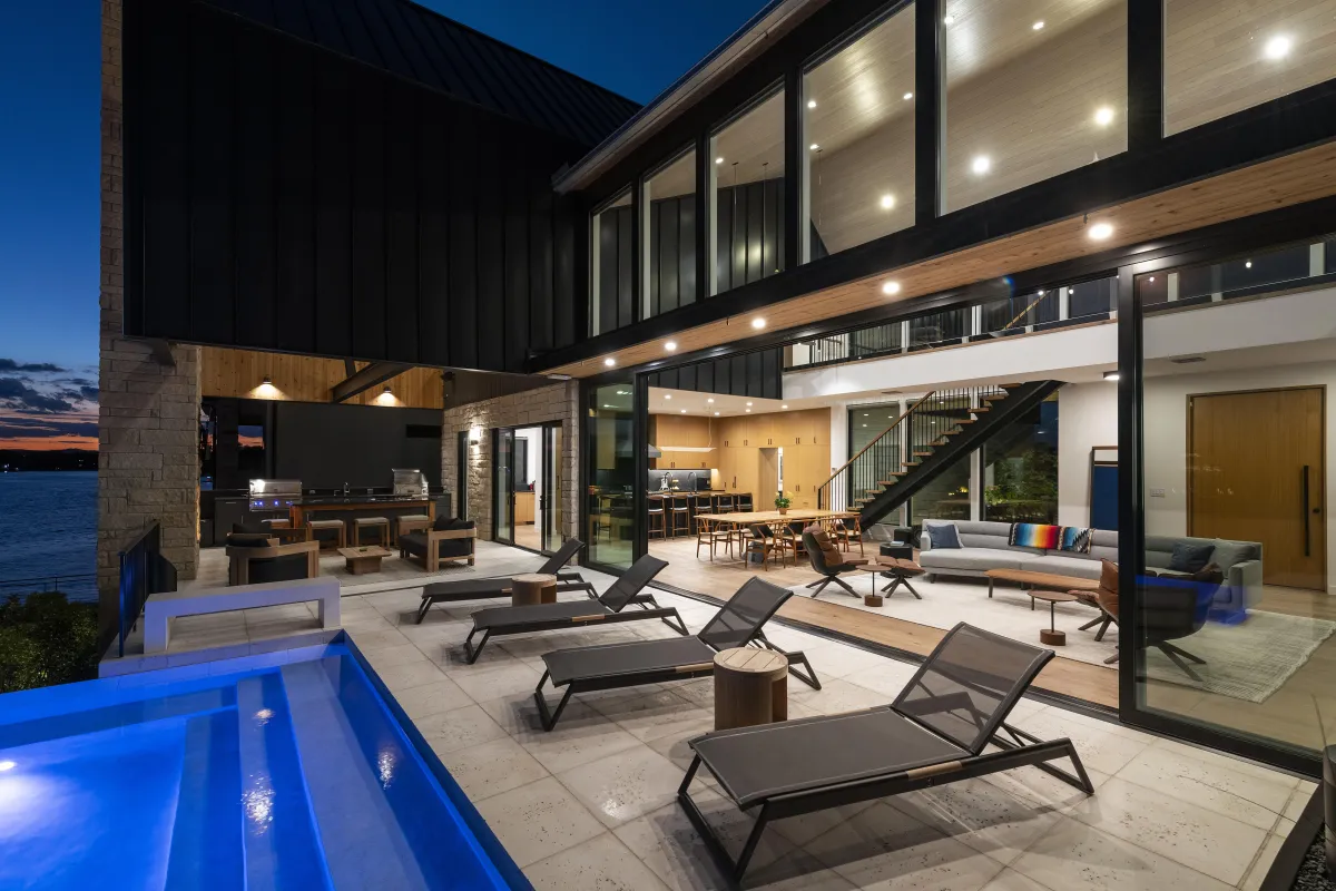Luxury estate with premium windows and bifold door