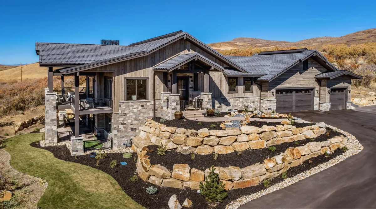High-end custom mountain home construction in Tuhaye Utah