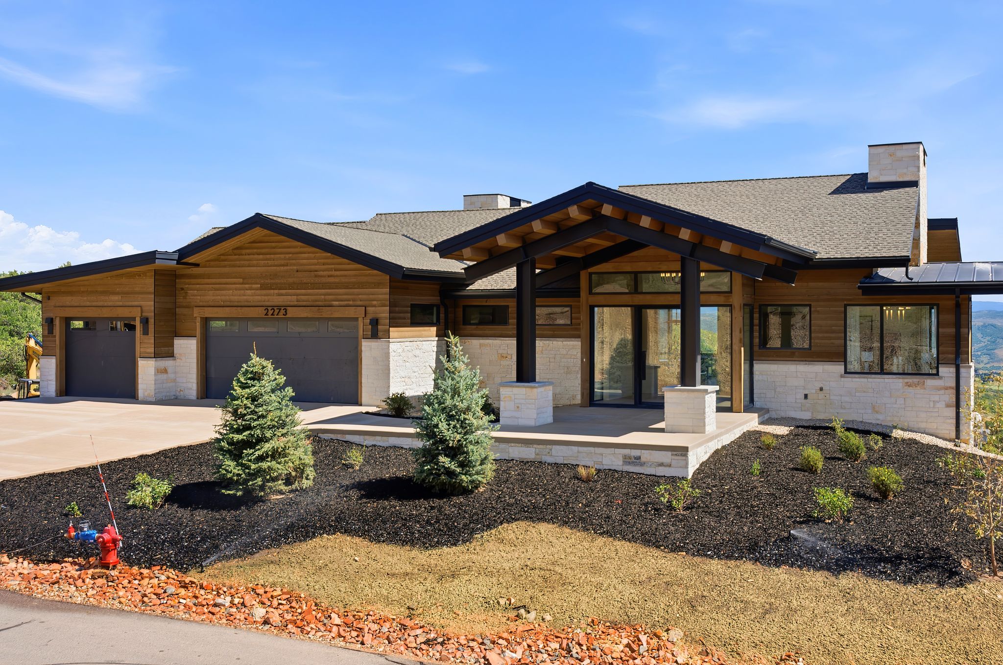 High-end custom home construction project in Park City Utah