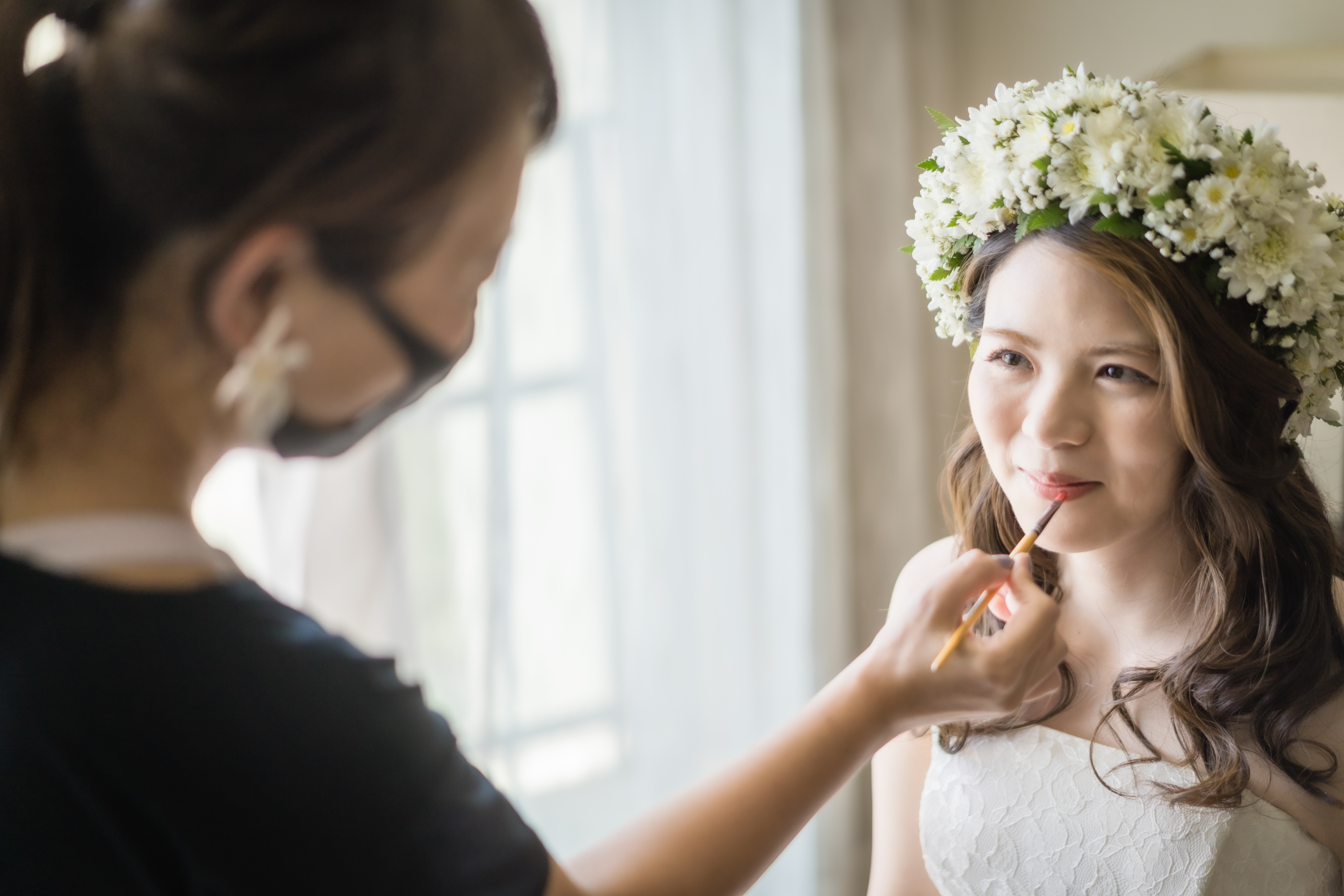 ハワイ挙式前のブライダルヘアメイク