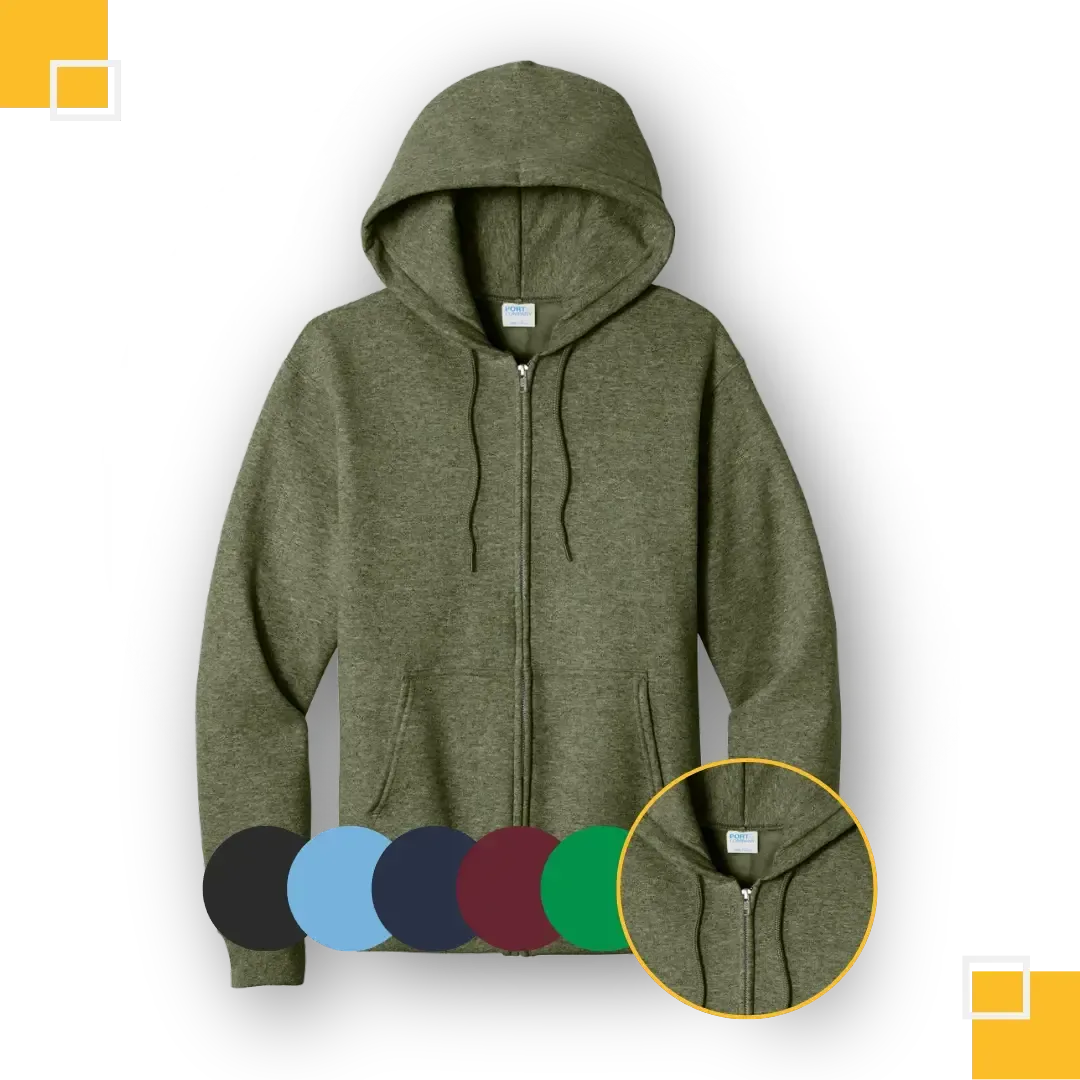  Port & Co™ Core Fleece Full-Zip Hooded Sweatshirt 