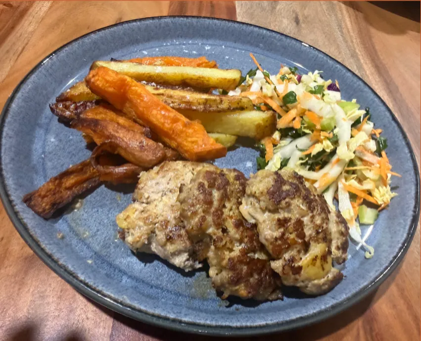 High Protein Pork and Potato Rissoles