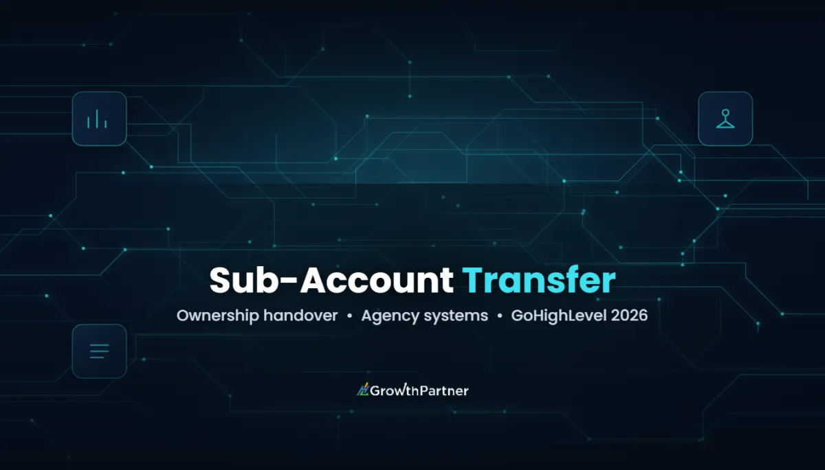 GoHighLevel Sub-Account Transfer & Ownership (2026) — HL Growth Partner, Dr Priya Jaganathan
