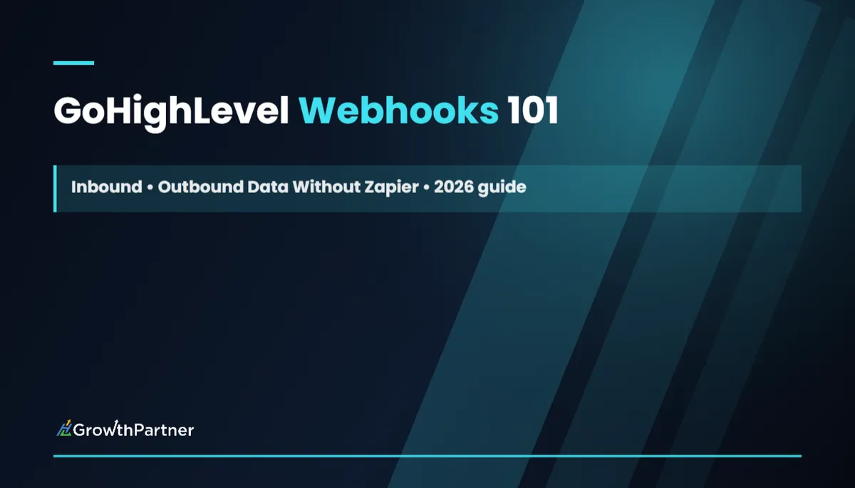 GoHighLevel Webhooks 101: Inbound & Outbound Data Without Zapier (2026) — HL Growth Partner, Dr Priya Jaganathan