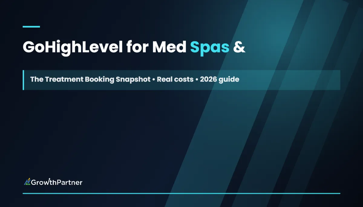 GoHighLevel for Med Spas & Aesthetic Clinics: The Treatment Booking Snapshot (2026) — HL Growth Partner, Dr Priya Jaganathan