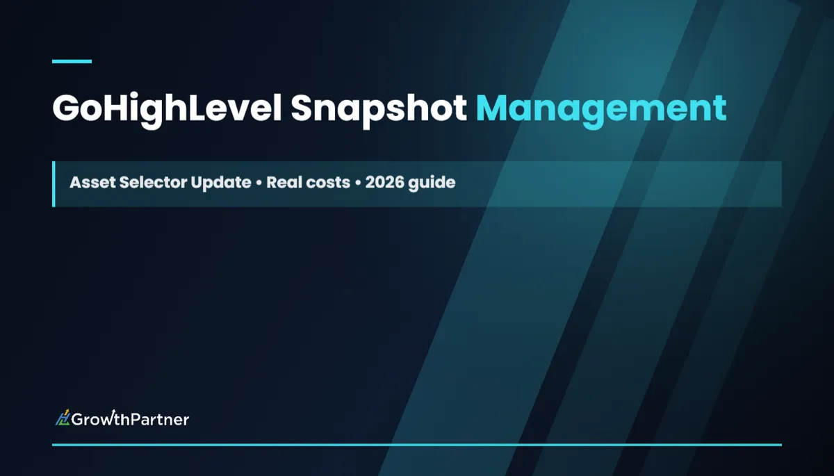 GoHighLevel Snapshot Management: Asset Selector Update