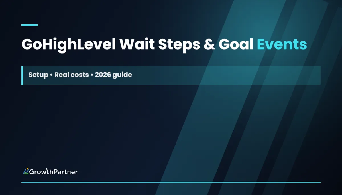 GoHighLevel Wait Steps & Goal Events: Setup (2026) — HL Growth Partner, Dr Priya Jaganathan