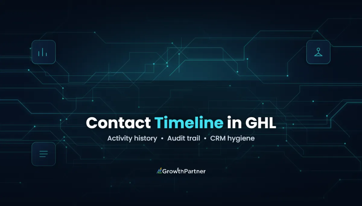 GoHighLevel Contact Timeline & Activity History (2026) — HL Growth Partner, Dr Priya Jaganathan