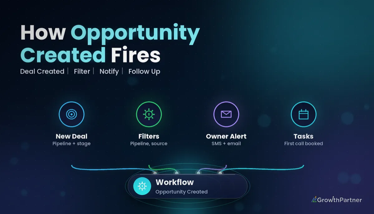 GoHighLevel Opportunity Created Trigger: Setup Guide (2026) — HL Growth Partner, Dr Priya Jaganathan
