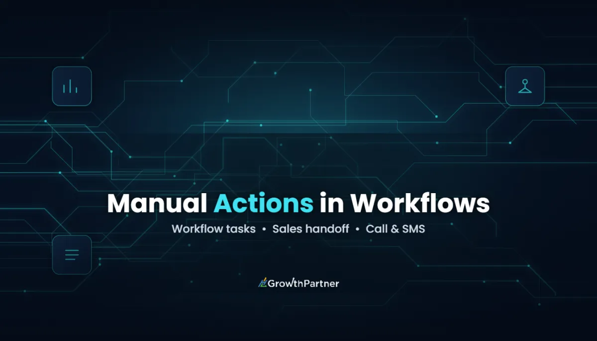 GoHighLevel Manual Actions in Workflows (2026) — HL Growth Partner, Dr Priya Jaganathan