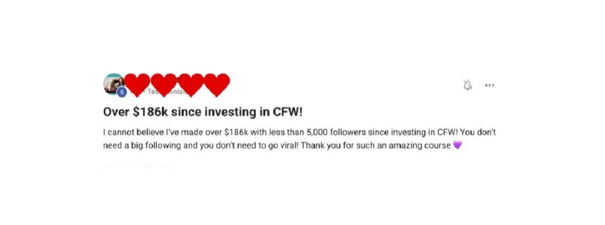 CFW testimonial