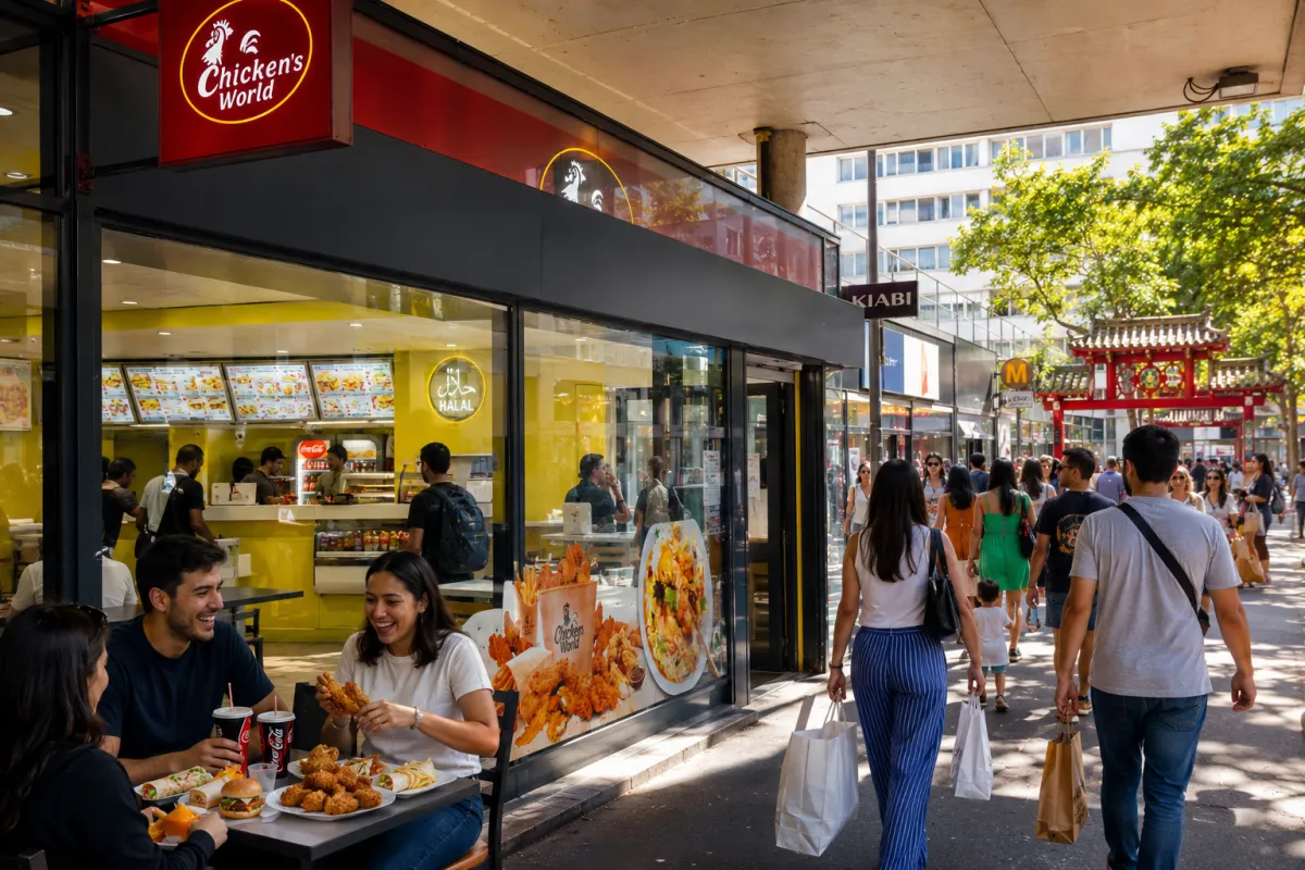 Chicken’s World Paris 13, restaurant halal près d’Olympiades, Avenue d’Ivry, Tolbiac et quartier chinois, idéal après une balade ou du shopping avec burgers halal, poulet frit et plats indiens.