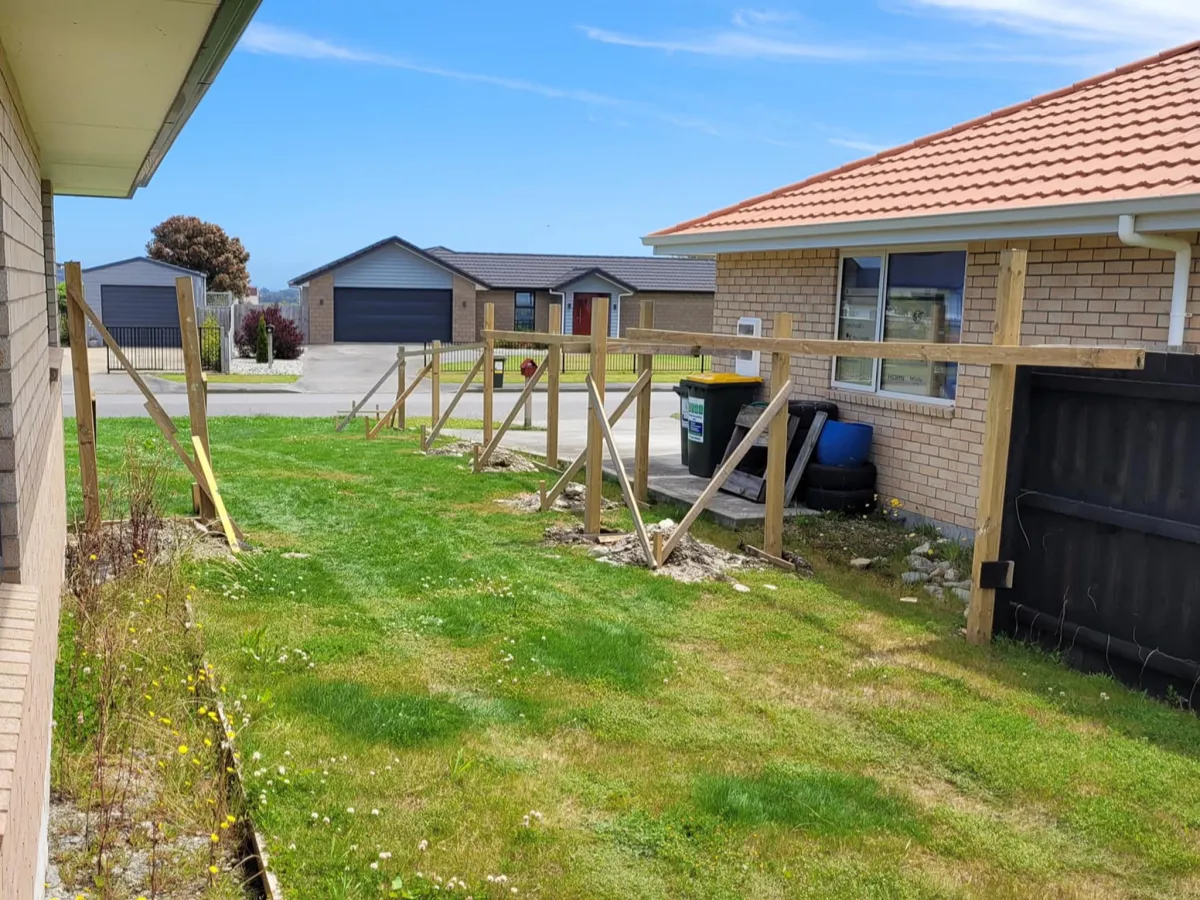 Residential boundary fencing installed by J Millar Builders Ltd Greymouth