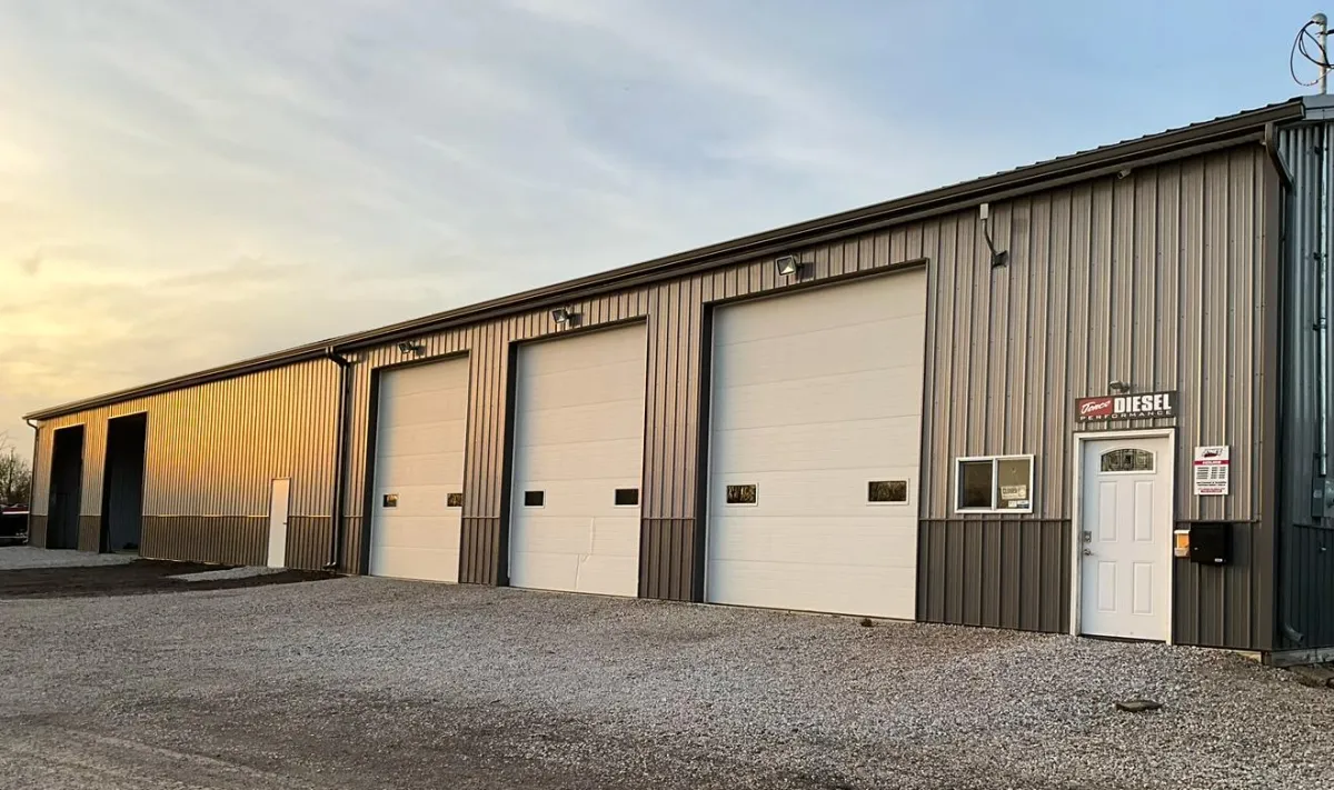 New gutters installed on large commercial building